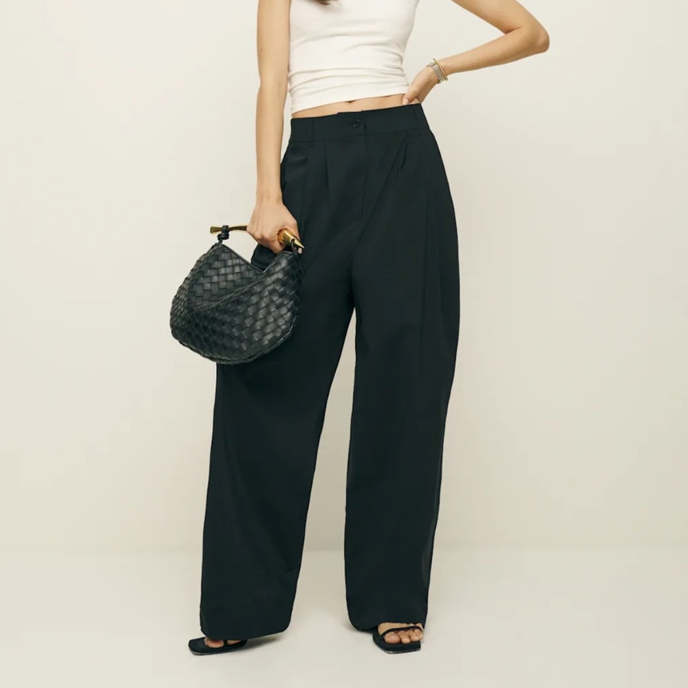 Reformation Danielle Oversized Pant Black - Size 6